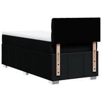 Boxspring met matras stof zwart 140x200 cm - thumbnail