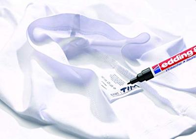 Wasgoedmarker edding 8040 rond 1mm zwart | 10 stuks