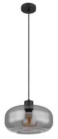 Globo Zwarte hanglampGiuseppe smoke glas - 15566H - thumbnail