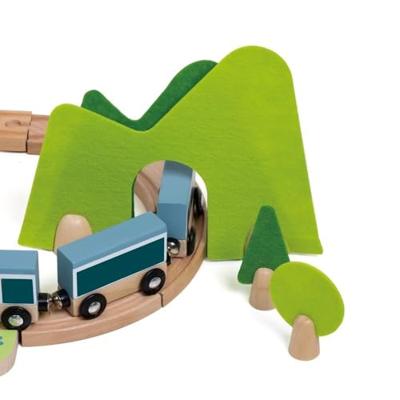 Classic World houten treinbaan speelset, 40dlg.