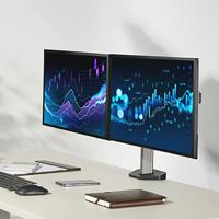 ACT Monitorarm 32" office, 2 schermen, zilver - thumbnail