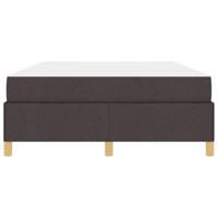 Boxspring bed met matras Donkerbruin en Wit 140 x 200 cm Stof - thumbnail