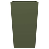 VidaXL Plantenbakken 2 st 45x45x75 cm staal olijfgroen - thumbnail