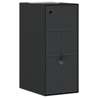 Buitenwandlampen 2 st gegoten aluminium zwart