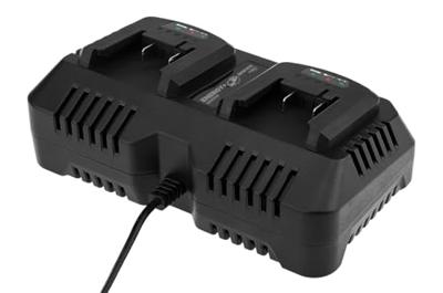 Energy+ Grafietlader, multi-oplader met twee aansluitingen, 18 V Li-Ion, 2 accu's tegelijkertijd opladen, snellaadfunctie, voor professionals