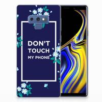 Samsung Galaxy Note 9 Silicone-hoesje Flowers Blue DTMP - thumbnail