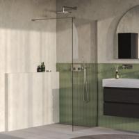 Brauer Oblivion - Inloopdouche - Helder Glas - 80 x 200 cm - incl. Glascoating - PVD RVS-Kleurig Geborsteld - thumbnail