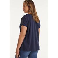 No Secret T-shirt met studs donkerblauw/zilver - thumbnail