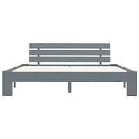 Bedframe massief grenenhout grijs 180x200 cm - thumbnail
