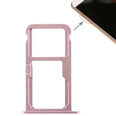 SIM-kaarthouder + SIM-kaarthouder / Micro SD-kaart voor Huawei G9 Plus (roze)