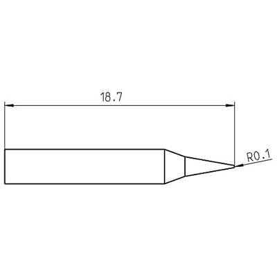 Weller RTM 002 C L Soldeerpunt Conisch Grootte soldeerpunt 0.2 mm Lengte soldeerpunt: 18.7 mm Inhoud: 1 stuk(s)