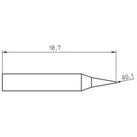 Weller RTM 002 C L Soldeerpunt Conisch Grootte soldeerpunt 0.2 mm Lengte soldeerpunt: 18.7 mm Inhoud: 1 stuk(s) - thumbnail