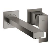 Wastafelmengkraan GROHE Eurocube 2-Gats Wand 230 Mm Hard Graphite Geborsteld - thumbnail