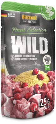Belcando Zak [12 x 125 g hert met gierst en bosbessen] | nat voer voor honden | compleet voer in praktische afzonderlijke porties
