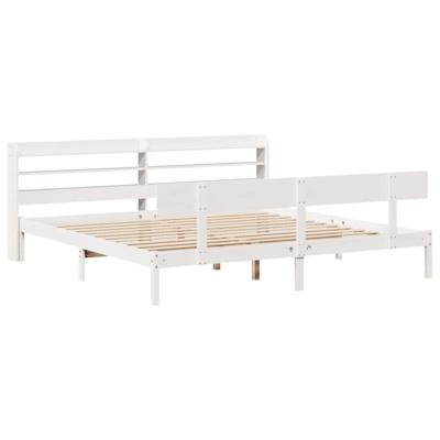 Bedframe zonder matras massief grenenhout wit 180x200 cm Bedframe zonder matras massief grenenhout wit 180x200 cm