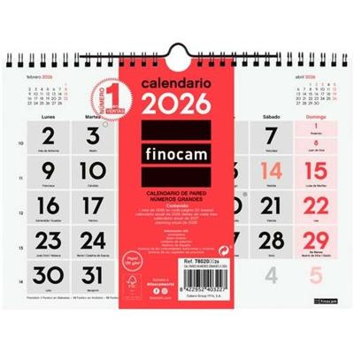 Muurkalender Finocam A5 Papier 2026 21 x 15 cm Muurkalender Finocam A5 Papier 2026 21 x 15 cm