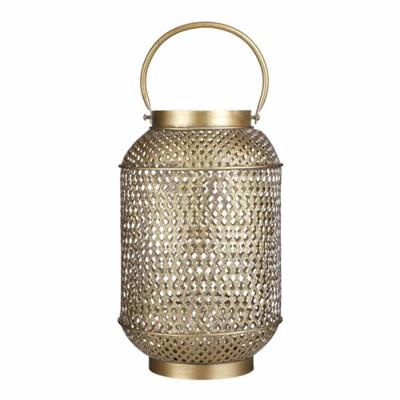 Mica Decorations Velia Lantaarn - 21x21x34 cm - Ijzer - Goud