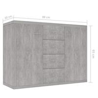 Dressoir 88x30x65 cm spaanplaat betongrijs - thumbnail
