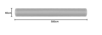 Gaas 60x500 cm aluminium zilverkleurig