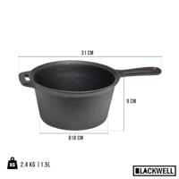 Blackwell Sauspan Gietijzer / Steelpan ø 18 cm - 1.5 liter - zonder anti-aanbaklaag - thumbnail