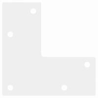 Console tafelpoten conische vorm 4 st 72-73 cm staal wit - thumbnail