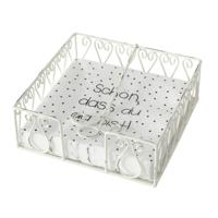 Boltze Home servethouder metaal wit - thumbnail