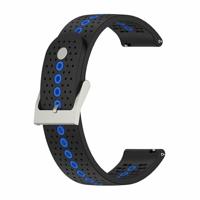 Garmin Venu / Sq / Sq2 / 2 plus - Dot Pattern bandje - Zwart met blauw - thumbnail