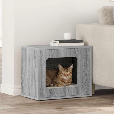 Kattenhuis Grijs Sonoma 51 x 30 x 42 cm Bewerkt hout Kattenhuis Grijs Sonoma 51 x 30 x 42 cm Bewerkt hout