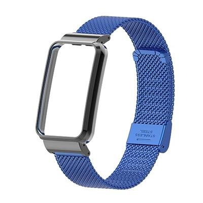 Milanese bandje met case - Blauw - Xiaomi Smart band 7 Pro Milanese bandje met case - Blauw - Xiaomi Smart band 7 Pro
