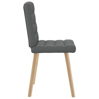 Eetkamerstoelen 2 st stof donkergrijs