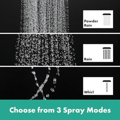 Handdouche HansGrohe Raindance Select S PowderRain 120 3jet Geborsteld Zwart Chroom Handdouche HansGrohe Raindance Select S PowderRain 120 3jet Geborsteld Zwart Chroom