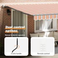 VidaXL Inklapbaar zonnescherm multikleur 400 × 300 cm - thumbnail