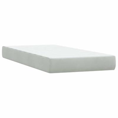 Boxspring met matras en LED fluweel lichtgrijs 180x220 cm