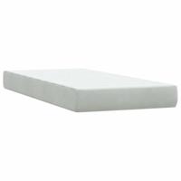 Boxspring met matras en LED fluweel lichtgrijs 180x220 cm - thumbnail