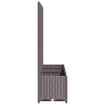 Plantenbak met latwerk 120x40x136 cm polypropeen bruin Plantenbak met latwerk 120x40x136 cm polypropeen bruin