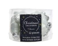 12 Glazen sterren 40 mm winter wit KSD Decoris - Decoris - thumbnail