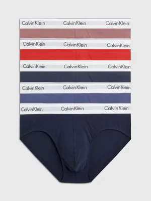 Calvin Klein 5-Pack Heren slips - Hip Brief - Zwarte heren onderbroeken katoen
