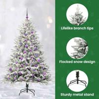 VidaXL Artificial pre-lit kerstboom met ballenset groen 180 cm - thumbnail