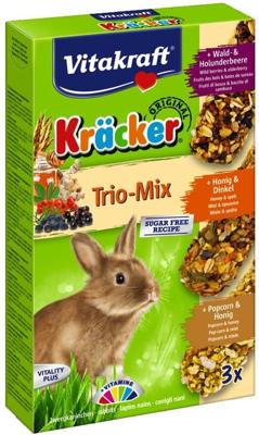 Vitakraft Kräcker Trio Mix dwergkonijnensnack 3-in-1