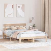 Bedframe met hoofdeinde Bruin 140 x 200 cm Massief grenenhout - thumbnail