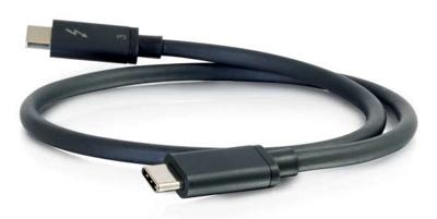 C2G 0,5m USB-C naar USB-C Thunderbolt 3 100 Watt vermogen Delivery en Data Transfer Lead Geschikt voor gebruik met Galaxy S10, MacBook Pro, iPad Pro, Dell Latitude