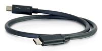 C2G 0,5m USB-C naar USB-C Thunderbolt 3 100 Watt vermogen Delivery en Data Transfer Lead Geschikt voor gebruik met Galaxy S10, MacBook Pro, iPad Pro, Dell Latitude - thumbnail