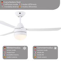 Beacon Witte ventilator met lampMegara Ø 122cm IP55 - 531016 - thumbnail
