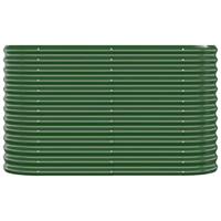 Plantenbak 114x40x68 cm gepoedercoat staal groen - thumbnail