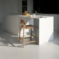 Ethnicraft Barstoel 'N3' Geolied Eikenhout, kleur Naturel (zithoogte 65cm) - thumbnail