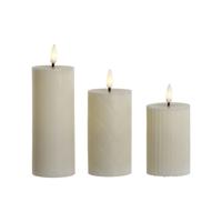 Kaars LED Home ESPRIT Beige 5,5 x 5,5 x 13,5 cm (AA) - thumbnail