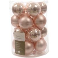 20 kerstballen poeder roze emaille 60 mm KSD - Ksd - thumbnail