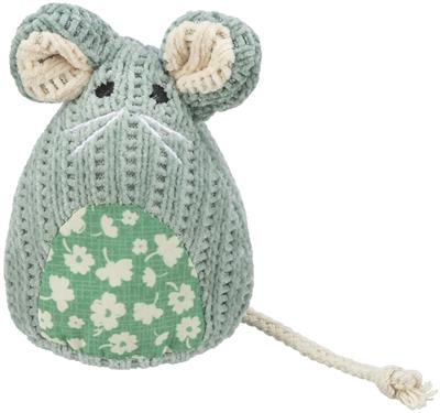 TRIXIE KATTENSPEELGOED MUIS ZITTEND STOF MET CATNIP 11 CM 4 ST