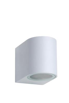 Lucide ZORA-LED - Wandspot / Wandlamp Binnen/Buiten - LED Dimb. - GU10 - 1x5W 3000K - IP44 - Wit