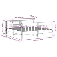 Bedframe zonder matras massief grenenhout wit 180x200 cm - thumbnail